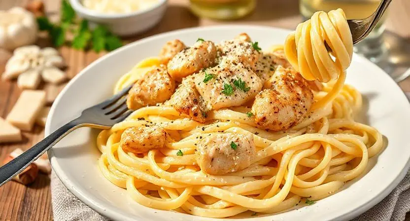 Garlic Parmesan Chicken Pasta