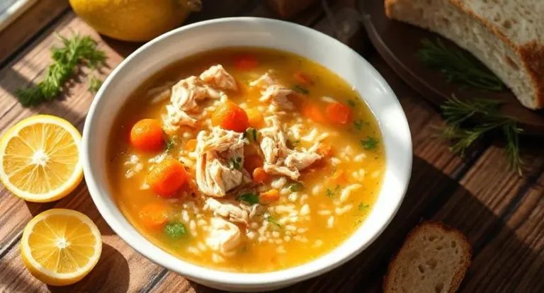 chicken lemon rice soup